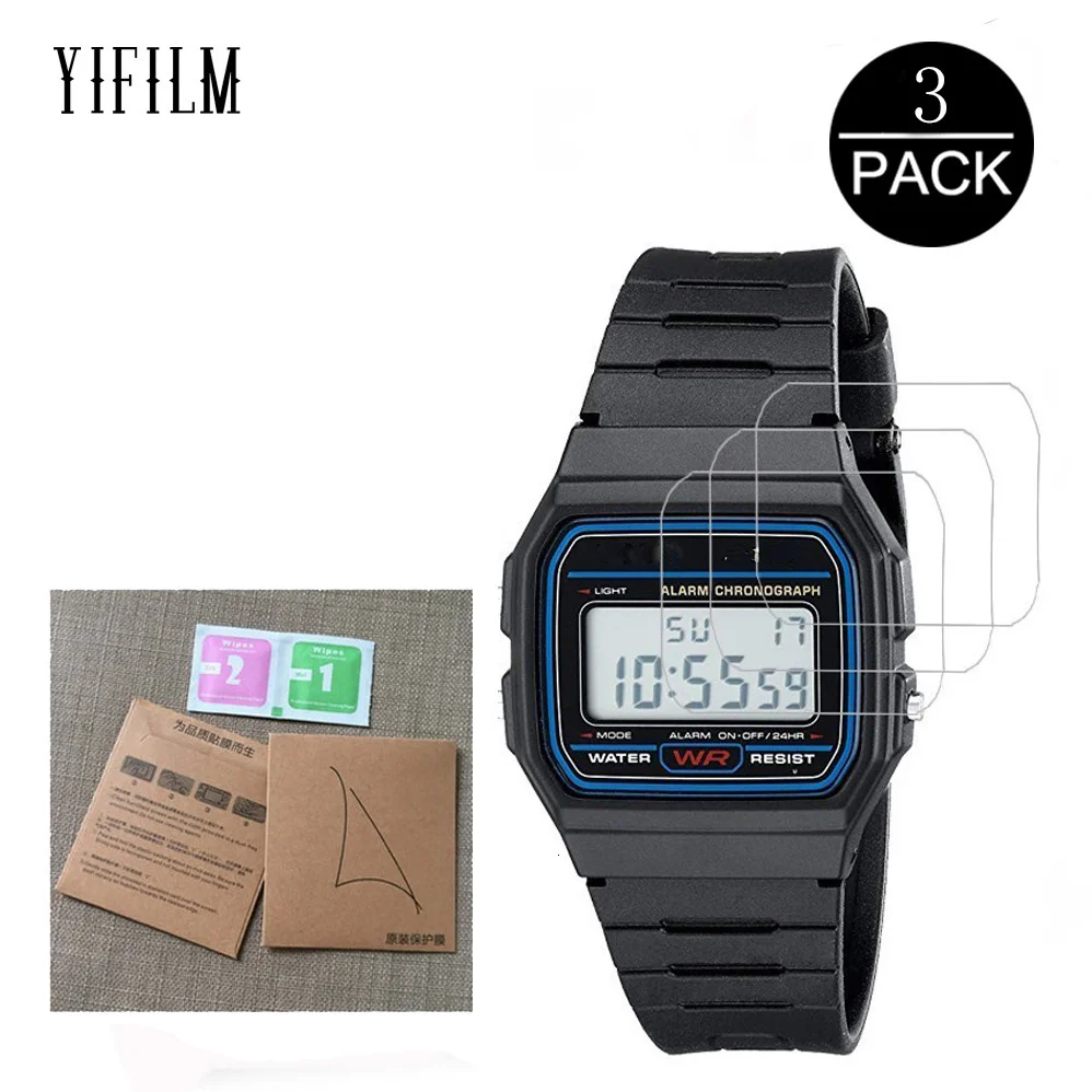 Top Trends: 3Pack Anti-shock Smartwatch LCD Guard Film For Casio Men's Classic F91W-1 W-217 F-105W Nano Explosion-proof Screen Protector Shoppable Styles