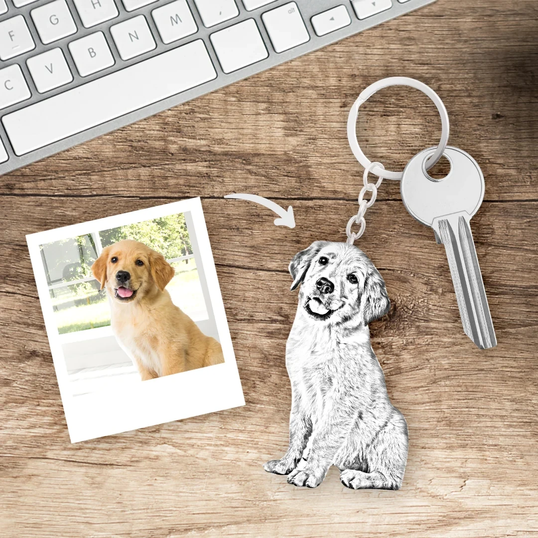 Top Trends: Personalized Pet Photo Necklace Engraved Pets Pendant Gifts Handmade Custom Dog Cat Keychain Memory Jewelry Picture Pendants Shoppable Styles