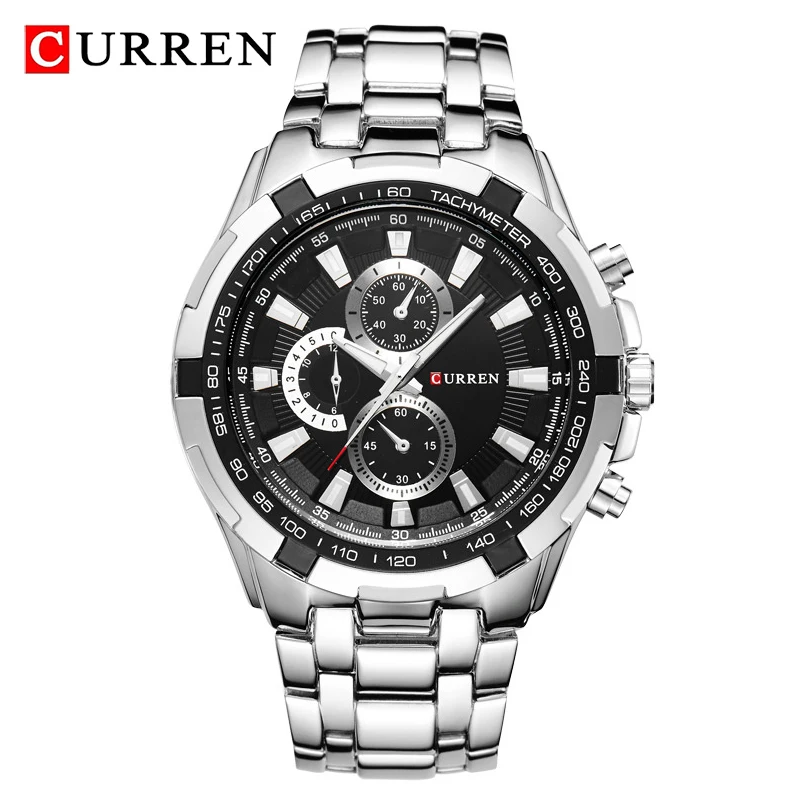 Top Trends: CURREN 8023 Quartz Watch Men Waterproof Sport Military Watches Mens Business Stainless Steel Wristwatch Male Clock Reloj Hombre Shoppable Styles