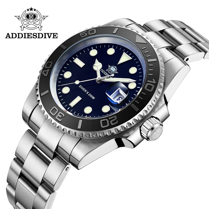 Top Trends: Addies Dive 41mm Luxury Quartz Watches 316L Stainless Steel 20Bar Diving BGW9 Super Luminous Leisure Montre Homme Watch For Men Shoppable Styles