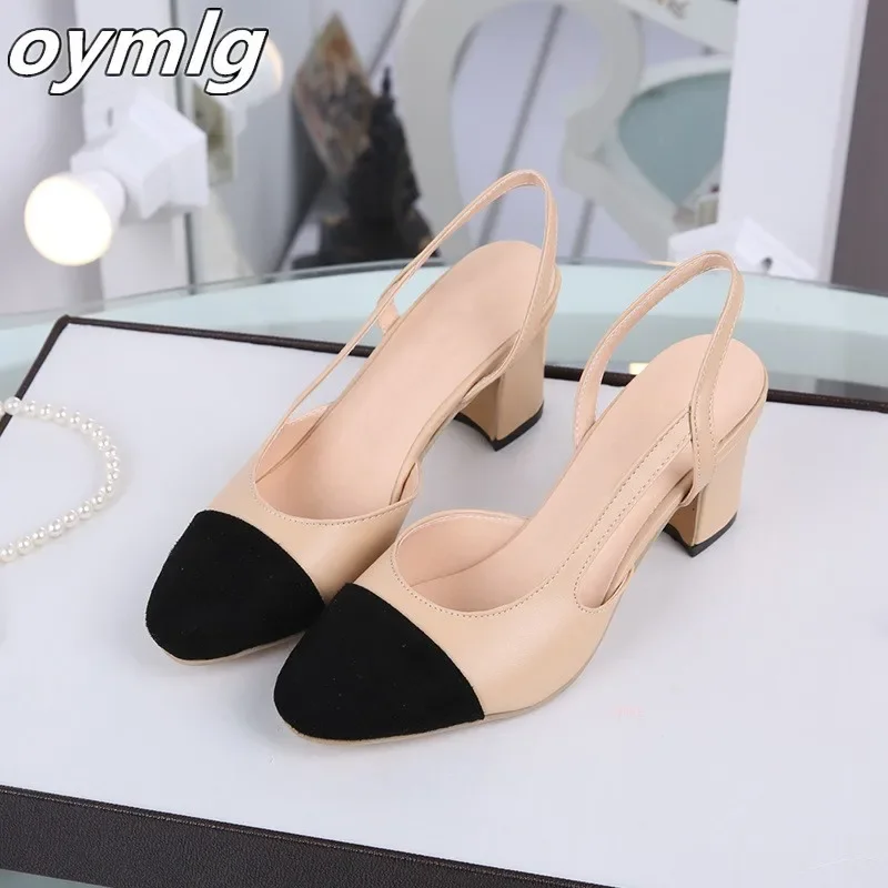 Top Trends: 2020 Hot Sale Summer Women Shoes Dress Shoes Mid Heel Square Head Fashion Wedding Party Sandals Casual Shoes Women Shoppable Styles