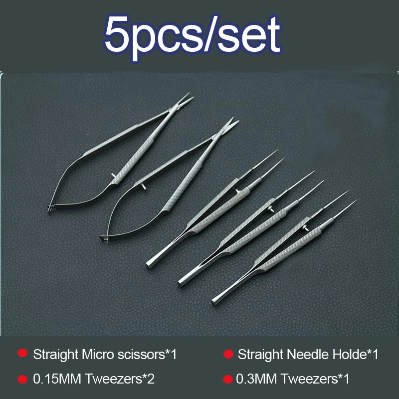 Top Trends: New Microsurgical Instruments 12.5cm Scissors+ Needle Holders + tweezers Stainless Steel Surgical Tool Shoppable Styles - Image 4