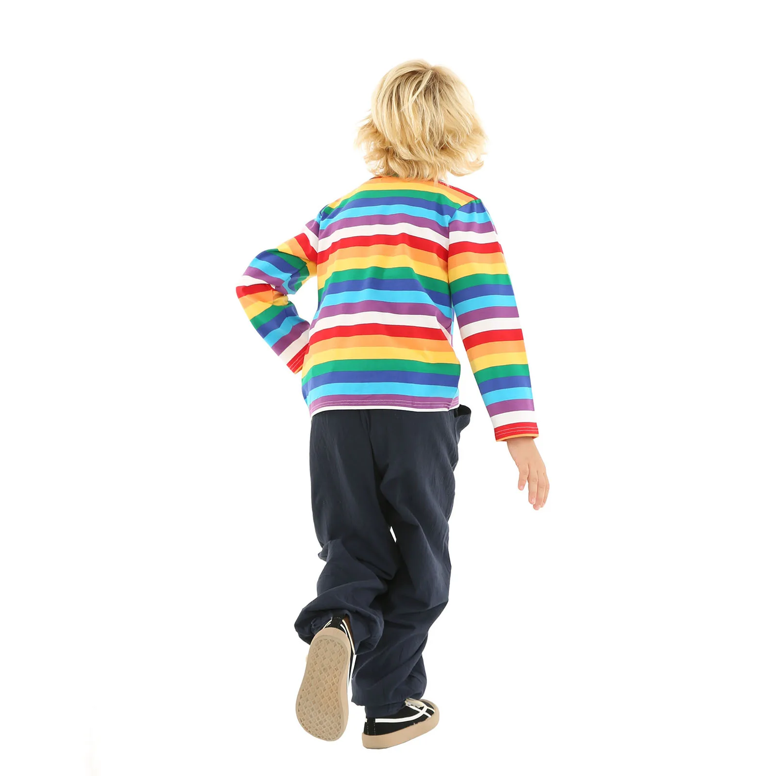 Top Trends: Mudkingdom Kids Rainbow T-Shirts Cute Stripe Boys Tee Shirts Girls Tshirts Long Sleeve Cotton Sweatshirt Pullovers Tops Clothes Shoppable Styles - Image 2