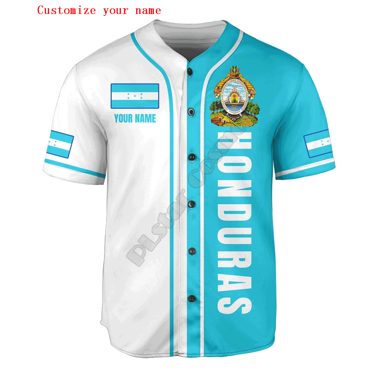 Top Trends: Honduras Half & Half Customize Your Name Baseball Jersey Shirt Baseball Shirt 3D Printed Men's Shirt Casual Shirts Hip Hop Tops Shoppable Styles