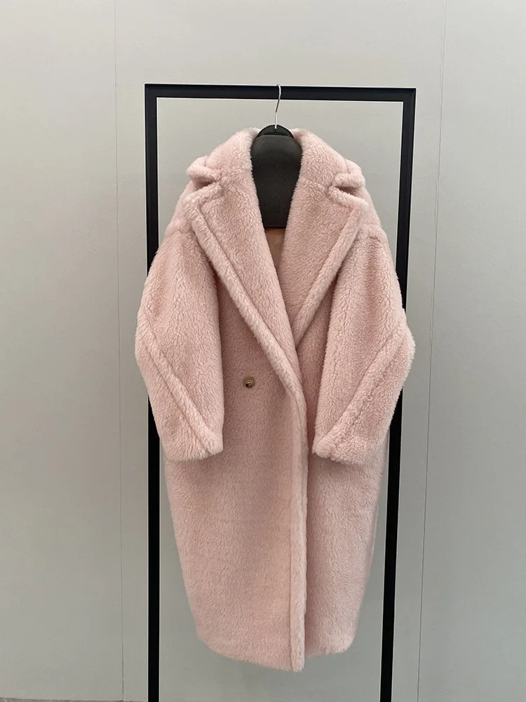 Top Trends: Teddy Bear Coat Women Winter Alpaca Loose Warm Coat Camel Wool Coat Female Classic Casual Lapel Milk White Oversized Loose Coat Shoppable Styles - Image 2