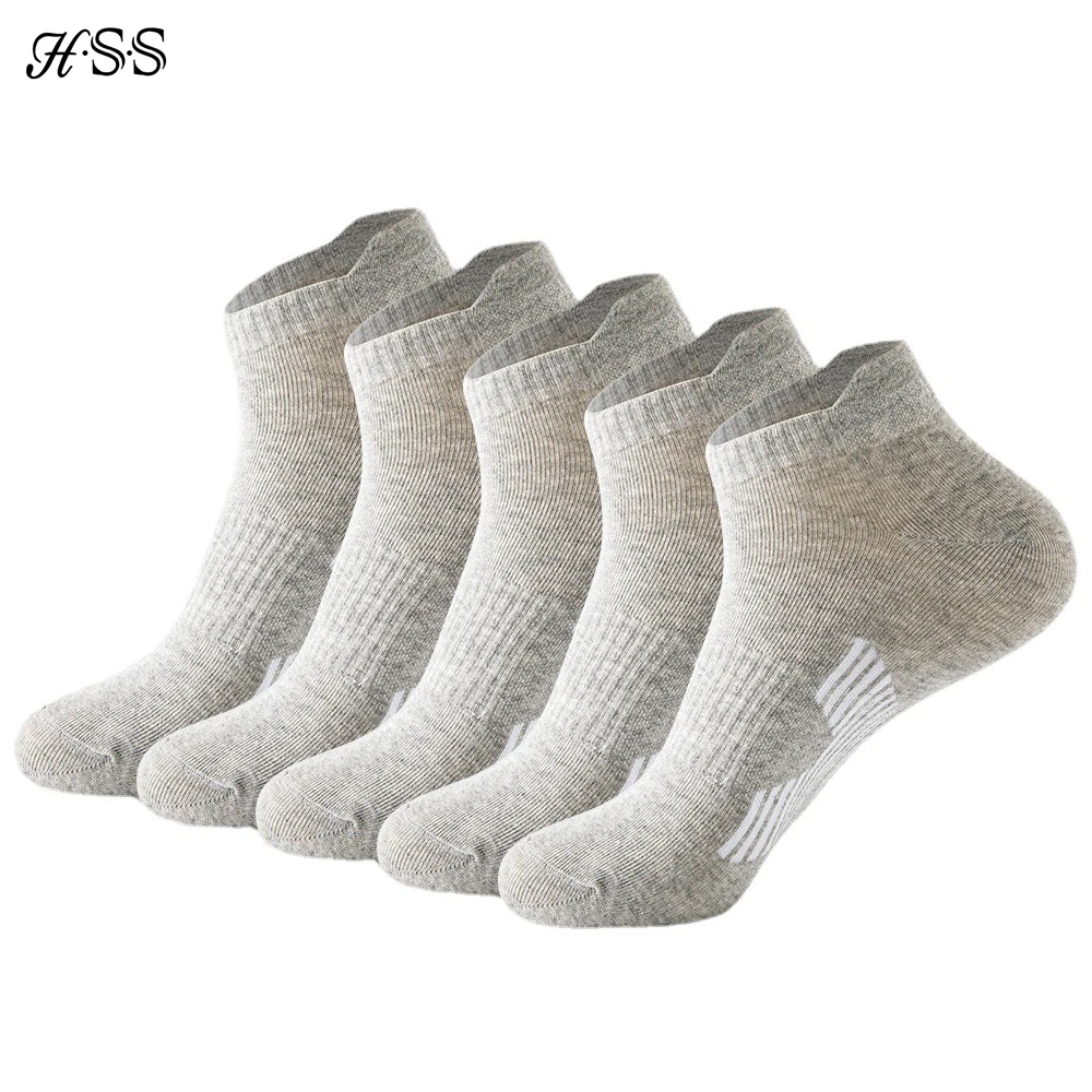 Top Trends: HSS Brand 5Pairs / Lot Cotton Men&#039;s Socks Summer Thin Sports Casual X-Man Socks Black Orange Ankle Short Tube Socks Breathable Shoppable Styles