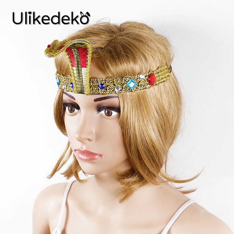 Top Trends: Snake Shaped Headpiece Cleopatra Headdress Egypt Queen Hair Accessories Sexy Belly Dance Headband Halloween Cosplay Party Props Shoppable Styles - Image 5