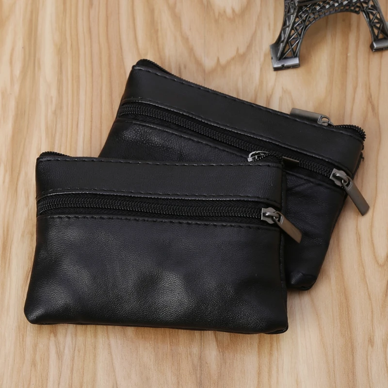 Top Trends: PU Leather Women Men Coin Purse Men Small Bag Wallet Change Purses Zipper Money Bags Children Mini Wallets Leather Card Holder Shoppable Styles