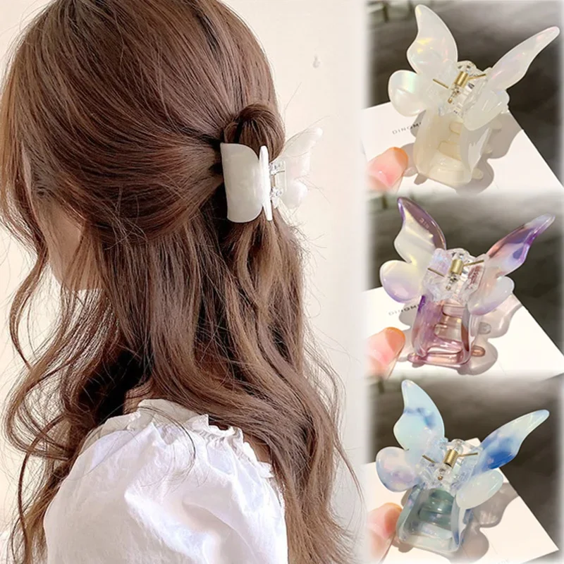 Top Trends: Acetate Hair Claws Butterfly Hairpin Clips Gradient Color Hair Styling Clip Catch Barrettes Women Girls Hair Accessories Shoppable Styles