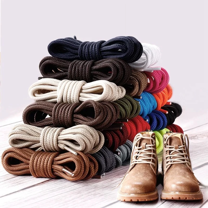 Top Trends: 1Pair Round Shoelaces Polyester Solid Classic Shoelace Casual Sports Boots Shoe Laces Strings 70cm / 90cm / 120cm / 150cm 21 Color Shoppable Styles