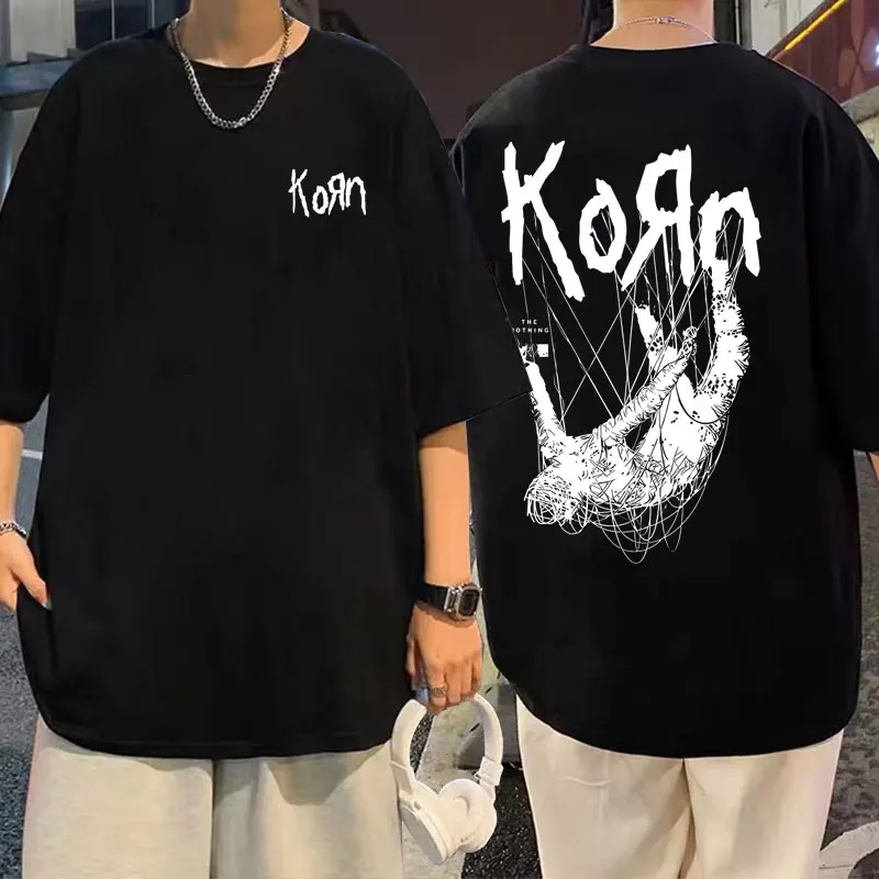 Top Trends: Awesome Singer Rock Band Korn Graphic T-shirt Harajuku Streetwear Men's Novelty Cotton Tshirt Men Short Sleeve Man Casual Tees Shoppable Styles