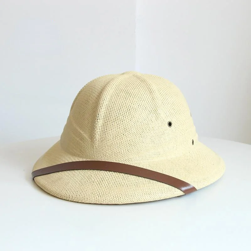 Top Trends: 2021 Fashion Vietnam War Army Hat Women Men British Explorer Straw Helmet Summer Boater Bucket Sun Hats Unisex Jungle Miners Cap Shoppable Styles