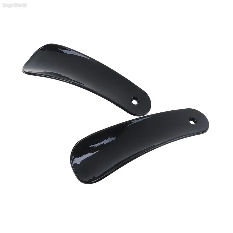 Top Trends: 2pcs Professional Shoe Horn Spoon Shape Shoehorn Black Plastic Lifter Flexible Sturdy Slip Shoe Horns Shoe Accessories Shoppable Styles