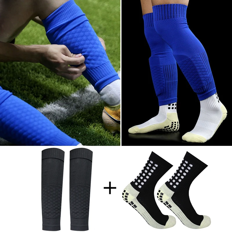 Top Trends: Leg Style Socks Honeycomb 2023 Soccer 1 Protective High Set Quality Shin Guards Football Leg Socks Shoppable Styles