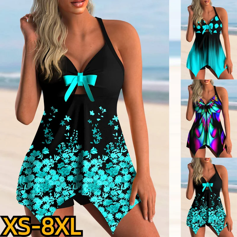 Top Trends: 2023 Monokini Women&#039;s Two Piece Tankini Swimwear Fashion Print Beachwear Summer Female Fashion New High Waist Sexy Swimwear Shoppable Styles