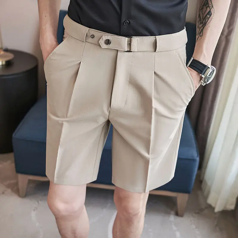 Top Trends: Comfortable Elastic Waist Cargo Shorts Straight Simplicity Handsome Button Pockets Solid Zipper Fashion Casual Men's Clothing Shoppable Styles