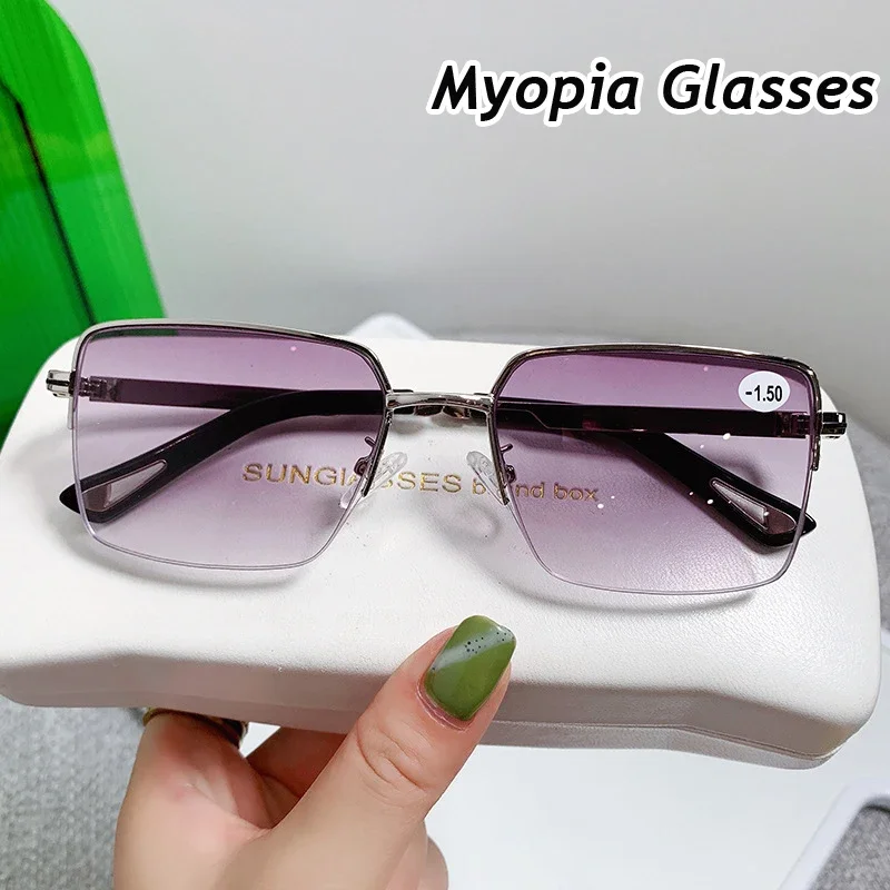 Top Trends: Finished Ladies Myopia Glasses Business Men&#039;s Minus Eyeglasses With Diopter 0 To -4.0 Optical Nearsighted Spectacles Eyewear Shoppable Styles