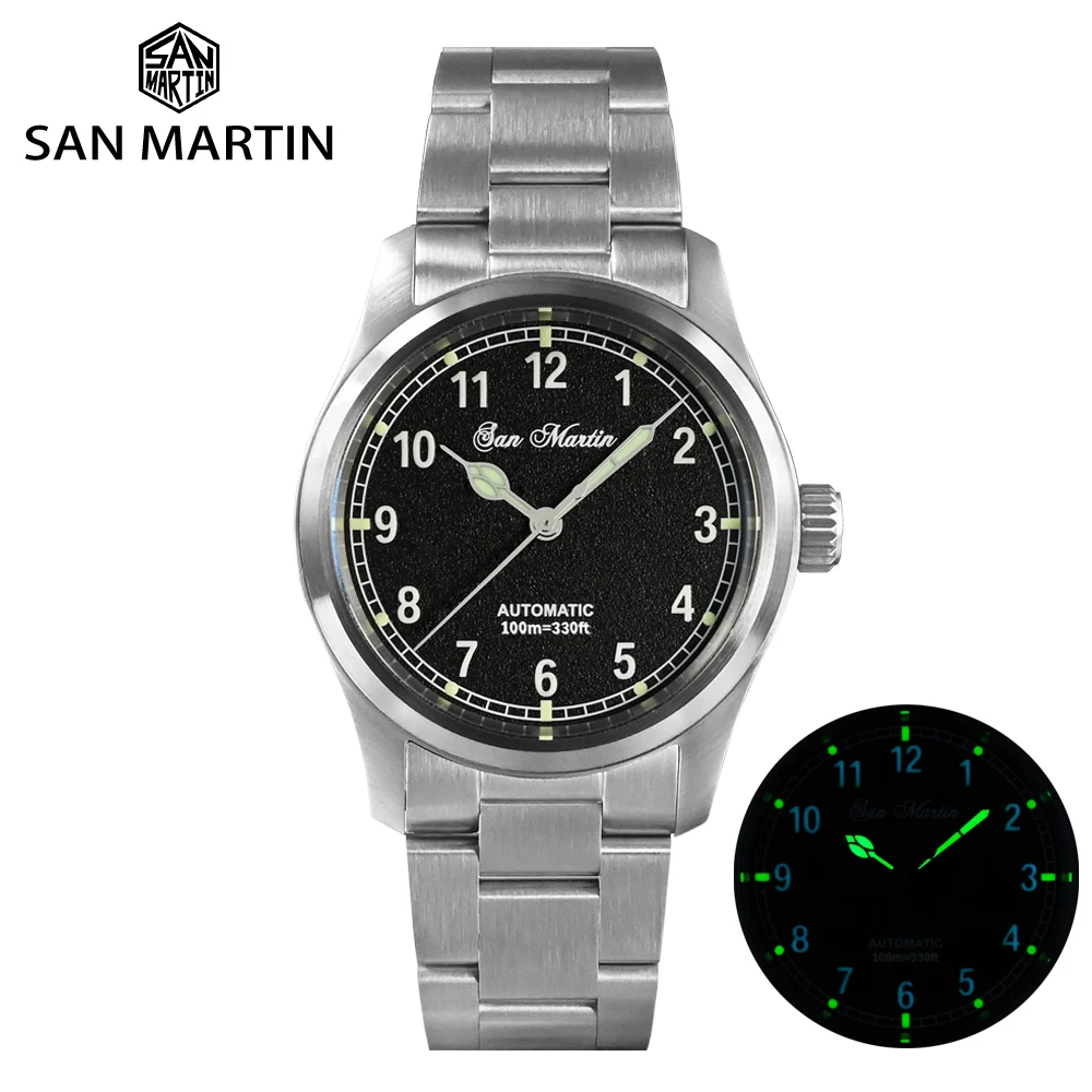 Top Trends: San Martin Simple Men Watch 37mm Pilot Miyota 8215 Classic Military Explore Automatic Mechanical Watches Waterproof 100m Shoppable Styles