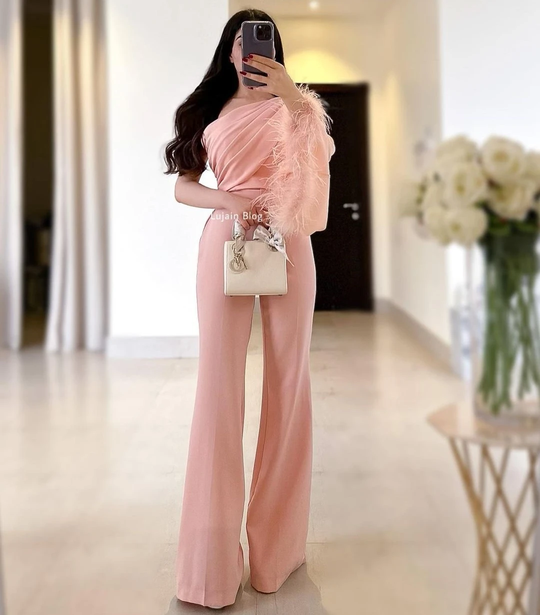 Top Trends: Fashionvane One Shoulder Prom Dresses Feathers Long Sleeve Evening Party Women Wear Jumpsuits Special Banquet Formal Gowns Shoppable Styles