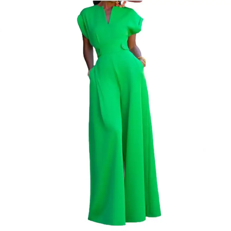 Top Trends: Uoozee 2023 New Women Urban Fashion Solid Color Wide Leg Jumpsuits Cap Sleeve Simple Casual Going Out Jump Suits For Women Shoppable Styles