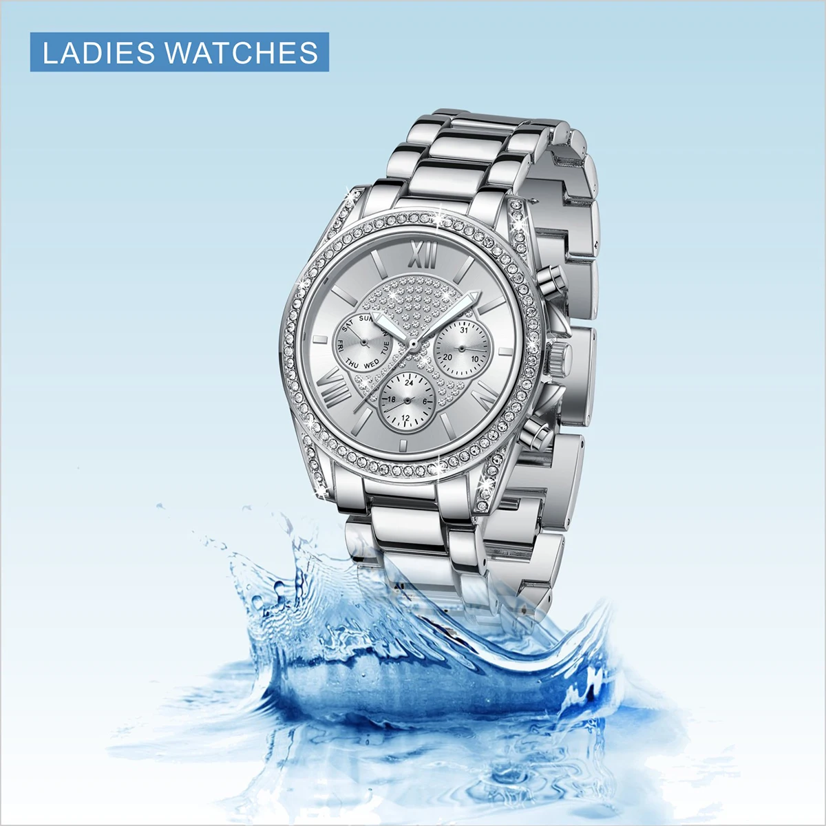 Top Trends: Ever Move New Luxury Fashion Alloy Steel Watch For Ladies Casual Bracelet Waterproof Quartz Diamond Watches Gift For Girlfriend Shoppable Styles - Image 2