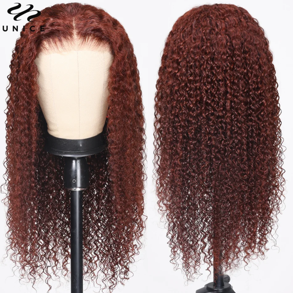 Top Trends: UNice Wear Go Glueless Wig Reddish Brown Pre Cut 6x4.75 Lace Closure Wig Human Hair Curly Wig With Baby Hair Shoppable Styles - Image 3