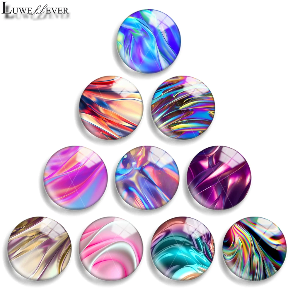 Top Trends: 10mm 12mm 20mm 25mm 30mm 40mm 782 Colorful Fluid Mix Round Glass Cabochon Jewelry Finding 18mm Snap Button Charm Bracelet Shoppable Styles