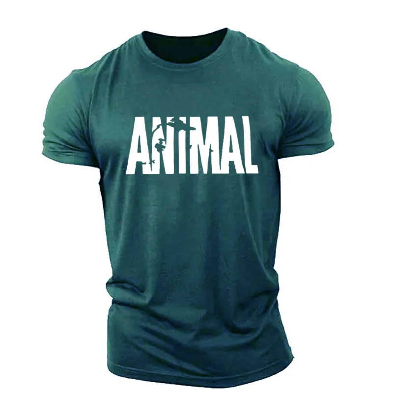 Top Trends: Animal Letter English Elements Men's T-shirts Short Sleeve Round-Neck Loose Casual Sporty Tops 6XL Big Size Summer Man Tees Shoppable Styles