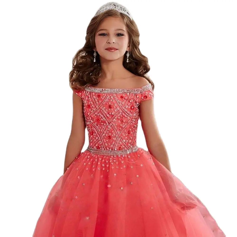 Top Trends: Flower Girl Wedding Party Little Bridesmaid Lace Long Dress Girl School Graduation Dinner Performance Dress Vestidos De Fiesta Shoppable Styles