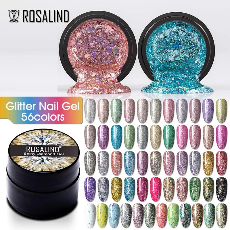 Top Trends: ROSALIND 5ml Shiny Rainbow Gel Nail Polish Platinum Nails Art For Manicure Nail Gel LED / UV Lamp Top Base Coat Primer Shoppable Styles