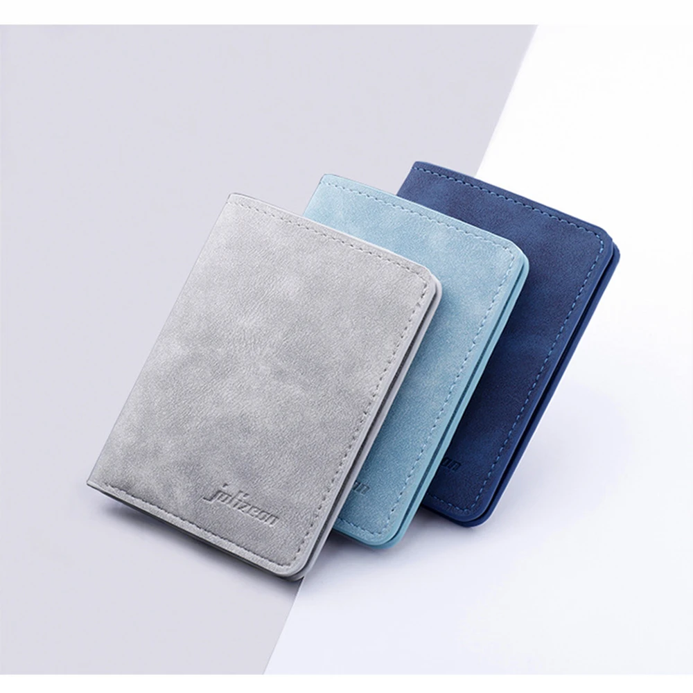 Top Trends: New Style Mini Thin Men Wallet Card Holder Purse Coin Pouch Card Holder Short Vertical PU Leather Wallet Change Money Pouch Shoppable Styles