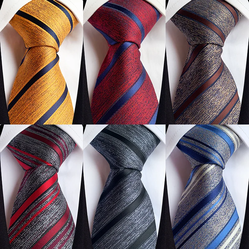 Top Trends: 8CM Striped Tie Men's Vintage Ties Fashion Suit Accessories Wedding Gravatas Formal Business Neckties Gifts For Men Shoppable Styles