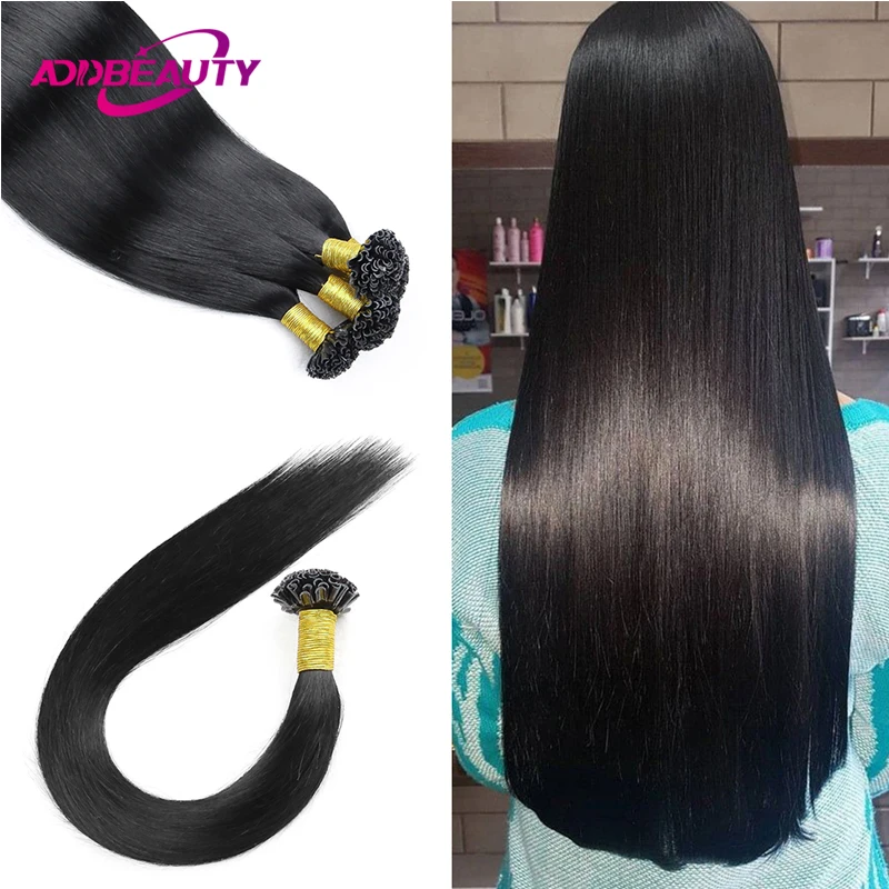 Top Trends: Straight Nail U Tip Fusion Human Hair Extension Keratin Capsule Brazilian Human Remy Hair Extensions 0.8g / 1g / pc 50g Natural Hair Shoppable Styles