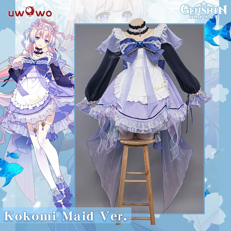 Top Trends: In Stock UWOWO Kokomi Cosplay Maid Dress Genshin Impact Cosplay Maid Halloween Costumes Artist&#039;s Exclusive Cosplay Girl Outift Shoppable Styles