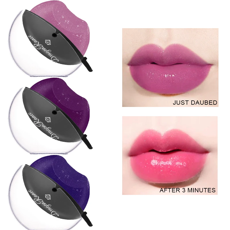 Top Trends: Lip-shaped Lipstick Makeup Temperature Color Changing Lazy Lipstick Velvet Matte Moisturizing Lip Gloss Waterproof Non-stick Cup Shoppable Styles