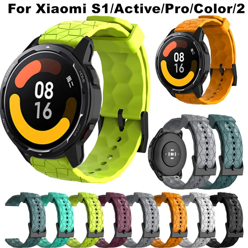 Top Trends: Football Band For Xiaomi Mi Watch / Mi Watch Color Strap Wristband Breathable 22mm Watchbands For Xiaomi S1 Active Bracelet Correa Shoppable Styles