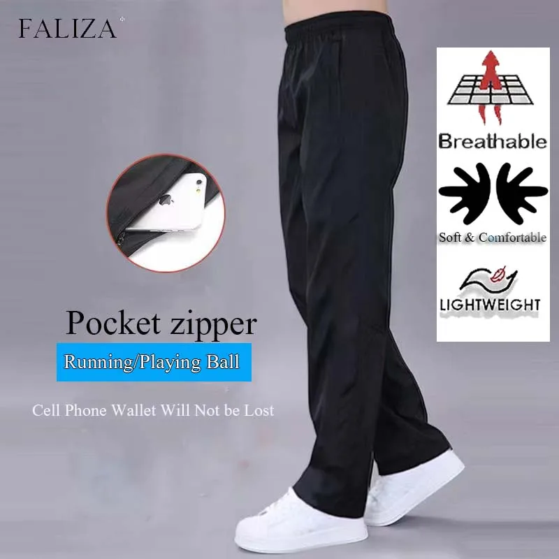 Top Trends: FALIZA SPring Casual Pants Mens Oversized Sweatpants Gray Loose Resistant Breathable Sports Trousers Running Tracksuit Plus 5XL Shoppable Styles