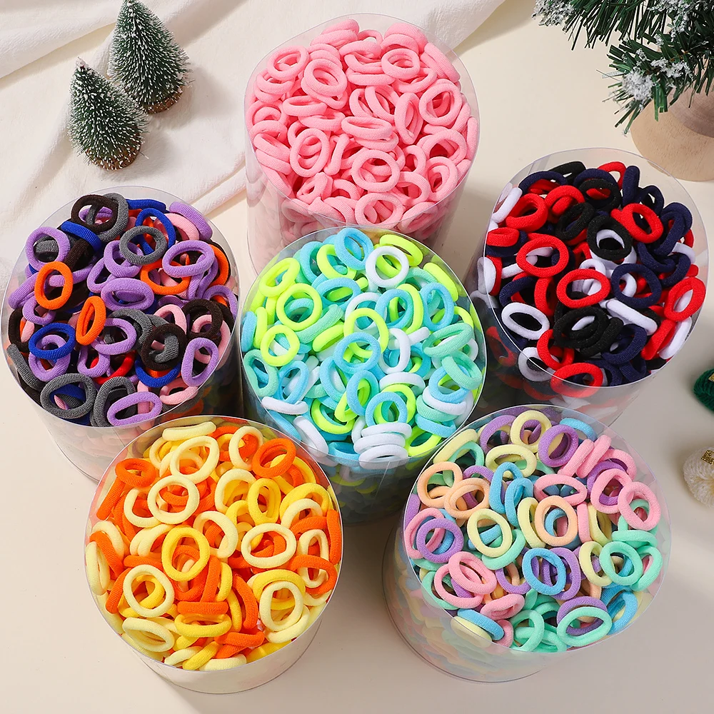 Top Trends: 50 / 100 / 300pcs Hair Bands For Children Colorful Nylon Scrunchie Hair Ties Rubber Band Kid Elastic Hair Band Girl Hair Accessories Shoppable Styles