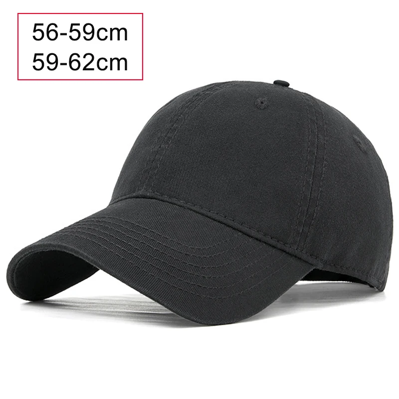 Top Trends: New Summer Baseball Cap Men Big Head Trucker Cap Women Sports Casual Sun Hat Washed Cotton Golf Visor Solid Color Peaked Dad Hat Shoppable Styles