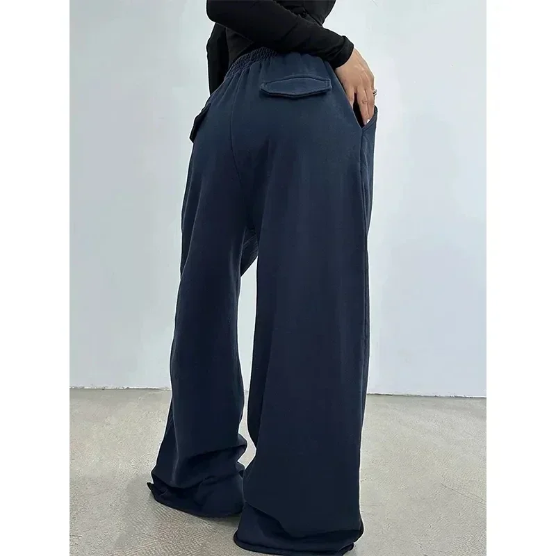 Top Trends: Deeptown Grey Sweatpants Women Baggy Korean Style Oversize Wide Leg Sports Pants Autumn Trouser Casual Vintage Harajuku Fashion Shoppable Styles - Image 6