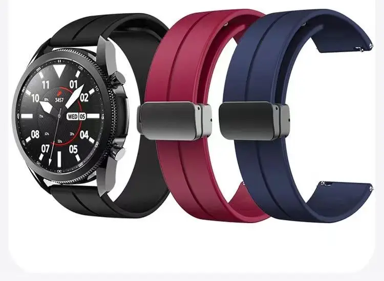 Top Trends: Magnetic Clasp Silicone Strap For Huawei Watch 3 Pro GT3 GT2 42mm 46mm For Mi Watch S1 Pro / Watch Color 2 20mm 22mm Belt Bracelet Shoppable Styles - Image 6