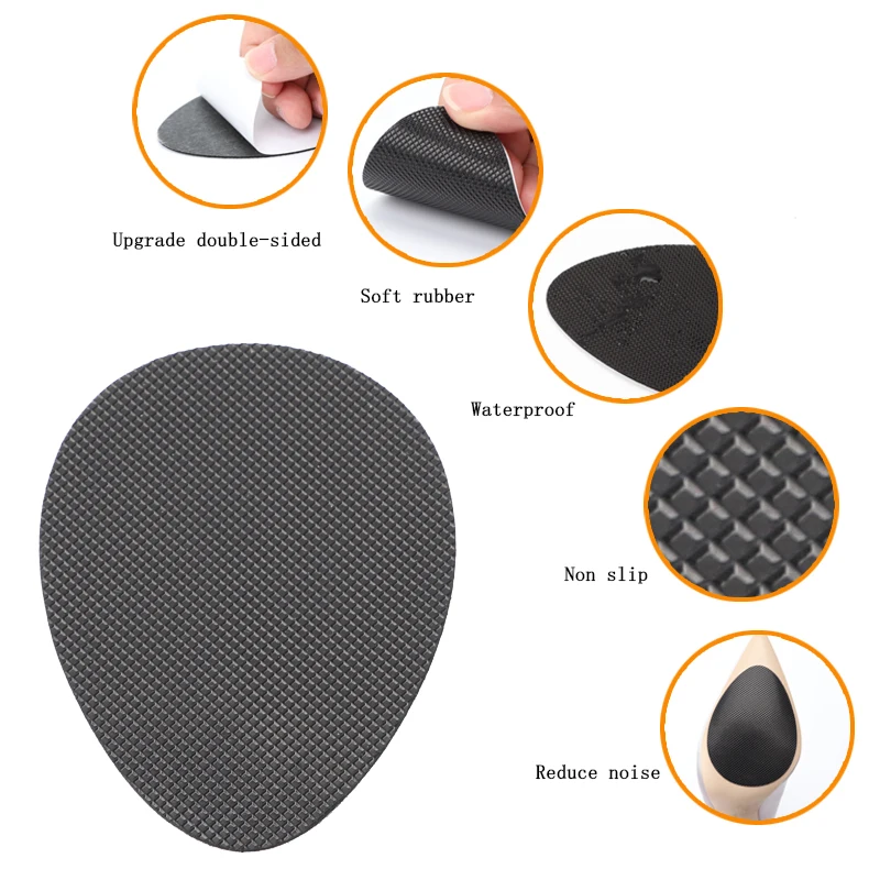 Top Trends: Woman High Heel Soles Protection Pad Self-adhesive Rubber Mat Forefoot Non-slip Wear-resistant Sole Protection Pad 2 Pcs / 1 Pair Shoppable Styles - Image 6