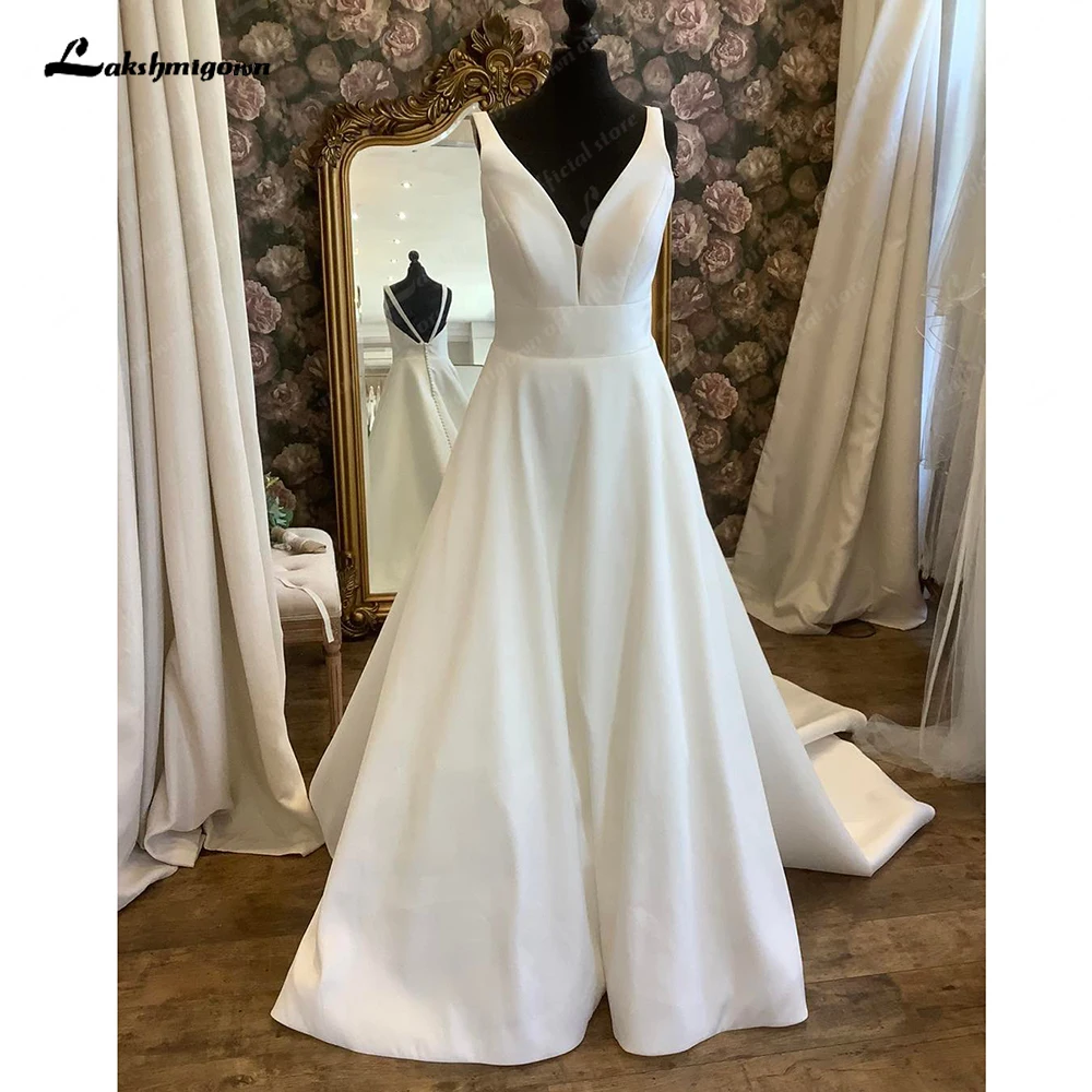 Top Trends: Lakshmigown Princess Bride Dress 2024 Robe Mariee Satin Wedding Dresses New Mariage Church Wedding Gowns Vestido De Noiva Sereia Shoppable Styles