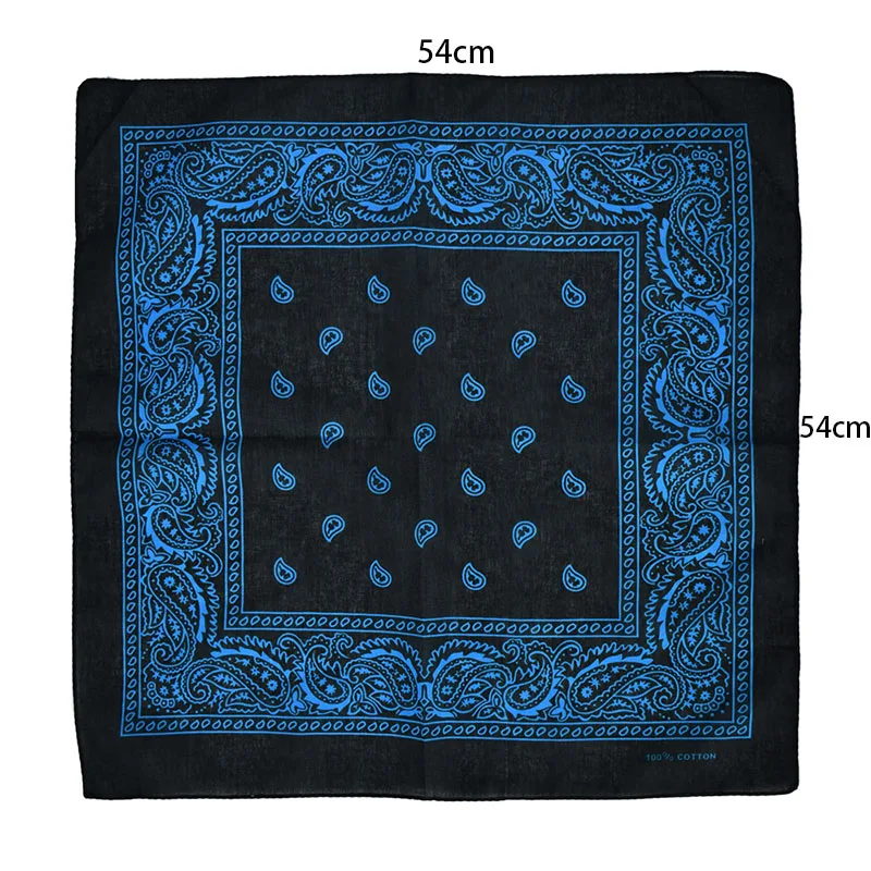 Top Trends: Black Hip Hop Bandana Kerchief Unisex Hair Band Neck Scarf Paisley Headwear Wrist Hairwrap Square Scarves Print Handkerchief Shoppable Styles - Image 5