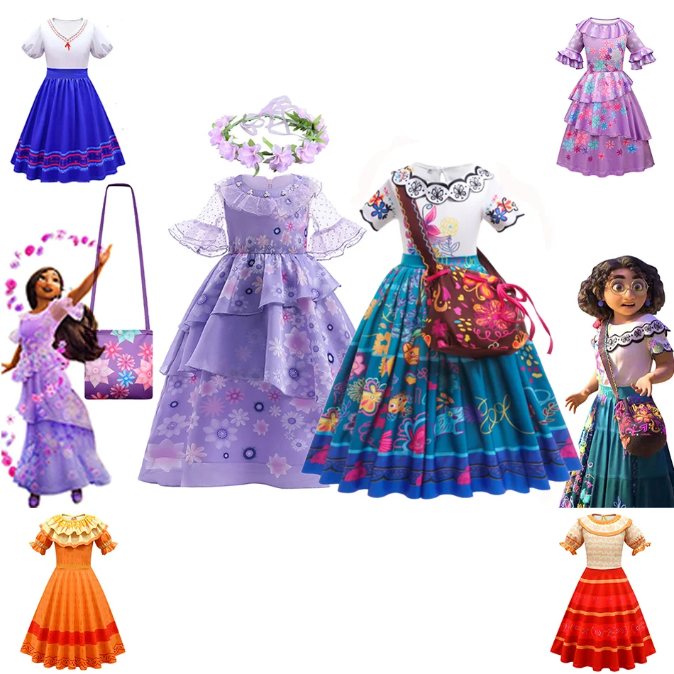 Top Trends: New Encanto Mirabel Madrigal Princess Dress For Girl Isabela Cosplay Costumes Children Dolores Pepa Fancy Clothes Party Vestidos Shoppable Styles