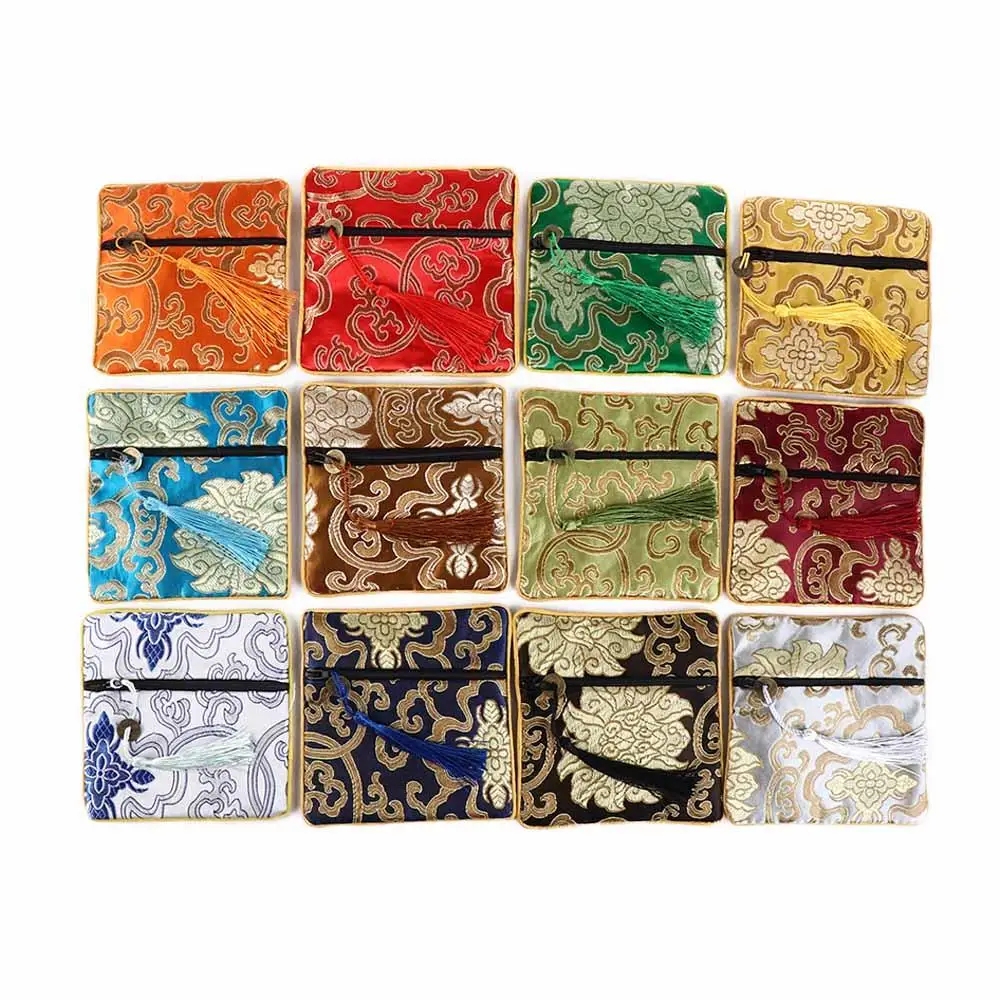 Top Trends: Festival Bag Small Pouch Jewelry Packaging Chinese Style Coin Purse Silk Jewelry Organizer Jewelry Storage Bag Brocade Pouch Shoppable Styles