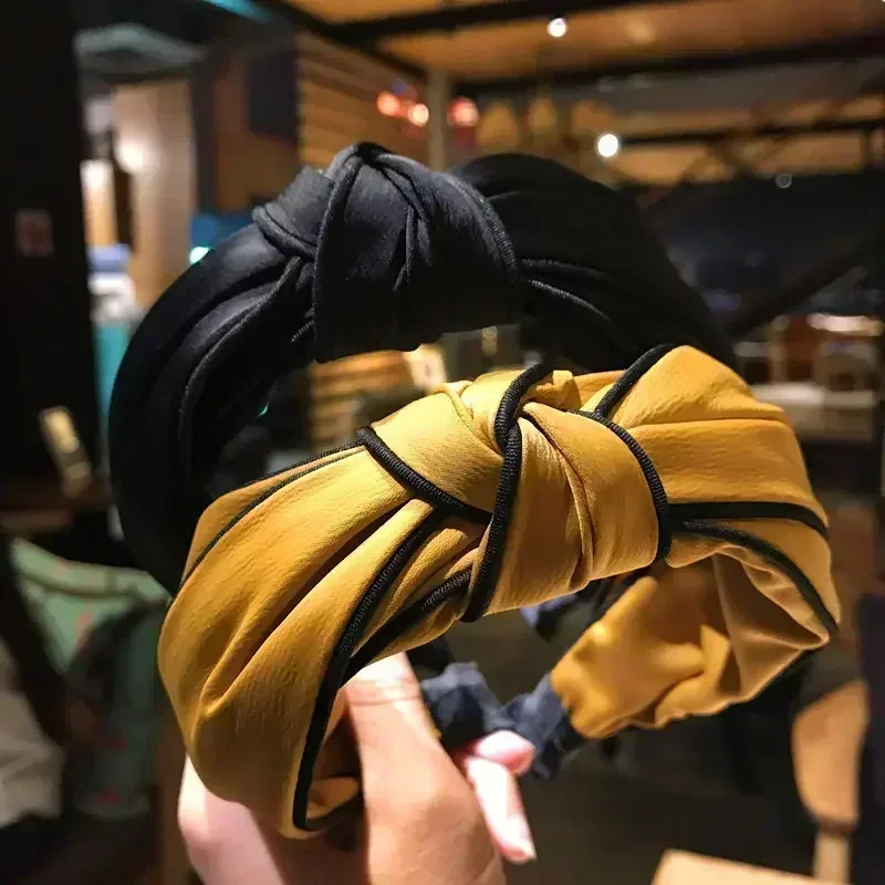 Top Trends: 2023 Fashion Trend Women's Wide Headband Bow Knot Cross Sweet Korean Style Polka Dot Hairband Cute Hair Hoop Headwear Headdress Shoppable Styles - Image 5