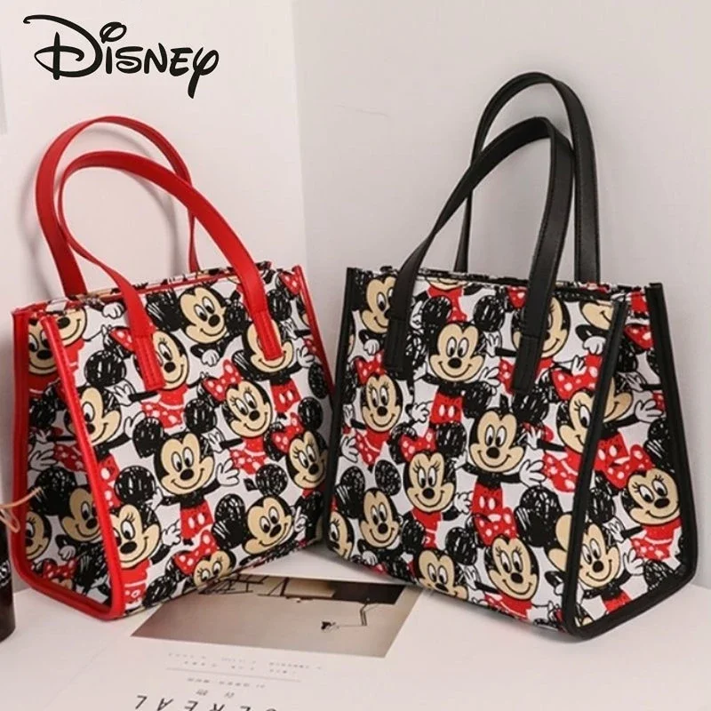 Top Trends: Disney Mickey Women's Bag Fashion One Shoulder Crossbody Bag Canvas Leisure Women's Handbag Large Capacity Women's Wallet Shoppable Styles