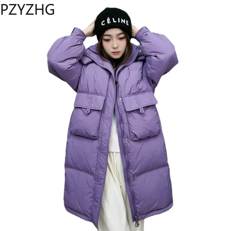 Top Trends: 2023 New Women Down Jacket Winter Coat Female Mid Length Version Parkas Hooded Loose Outwear Thick Large Size Overcoat Shoppable Styles