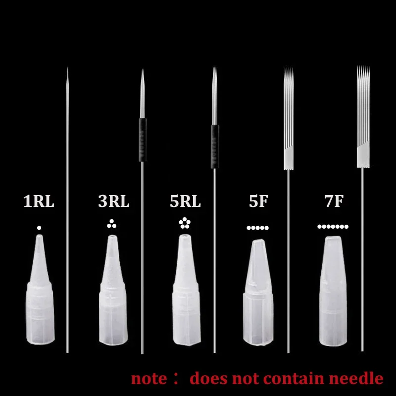 Top Trends: 100p 1RL / 3RL / 5RL / 5F / 7F Individual Packed Eyebrow Tattoo Tip Permanent Makeup Machine Tattoo Needle Tip Tattoo Nozzle Needle Caps Shoppable Styles - Image 4